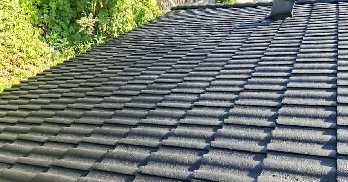 Completed roof renewal on a detached home